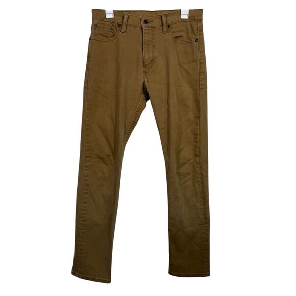 Levi's 513 30x32 Slim Straight Khaki Tan Jeans - Picture 1 of 5